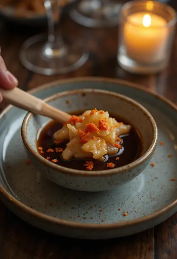 Γυαλιστερό ασιατικό γλάσο τζίντζερ σε μπολ