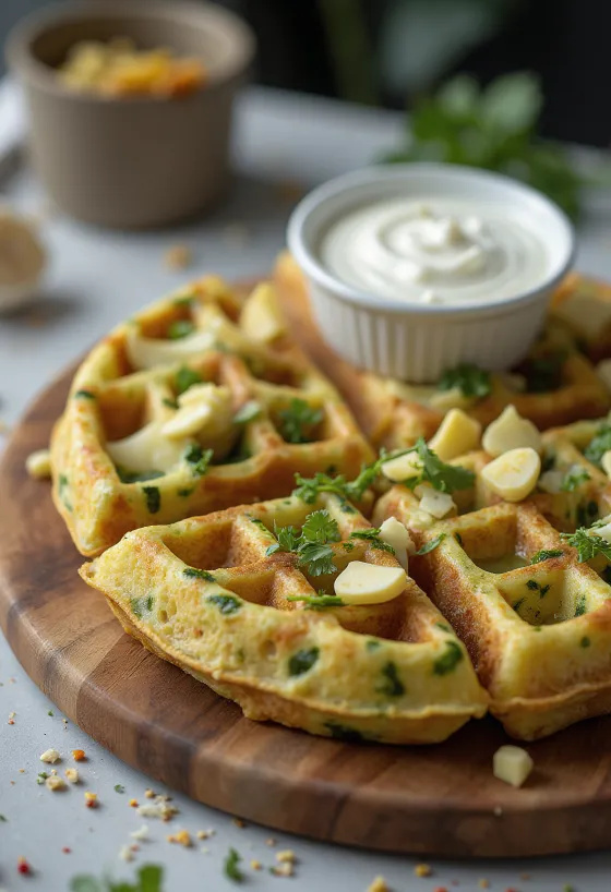 Βάφλες με κολοκυθάκι φρεσκοψημένες