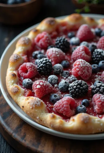 Pizza ai Frutti di Bosco με φρέσκα φρούτα του δάσους
